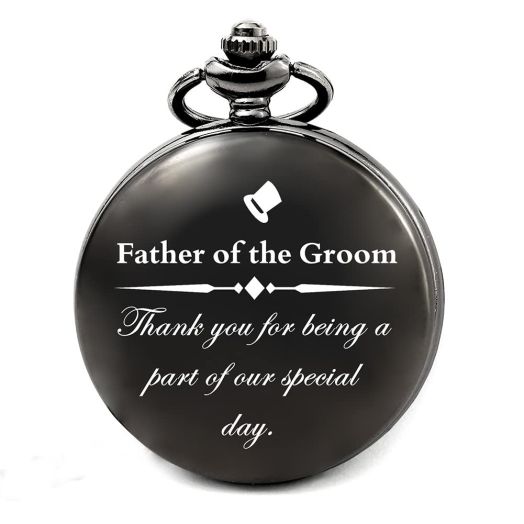 levonta Father of The Groom Gifts from Bride for Wedding, Personalized Pocket Watch