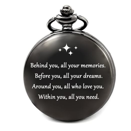 Graduation Gifts for Him College or High School, Graduation Party Supplies, Engraved Pocket Watch (All Your Dreams)