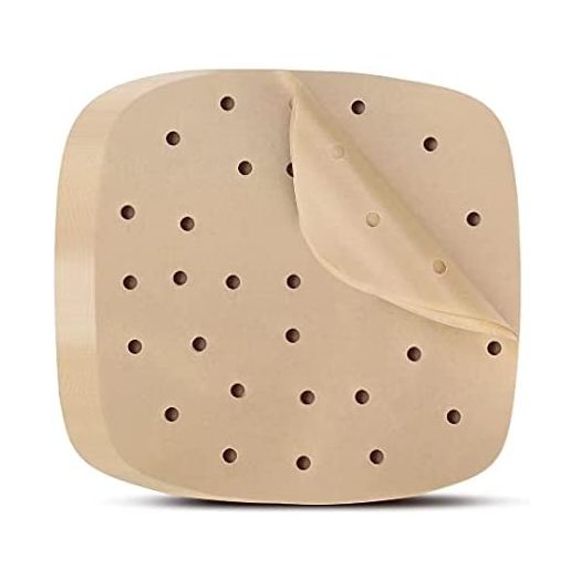 Air Fryer Parchment Paper Liners: 200PCS 8.5 inch Air Fryer disposable paper liner - Square Perforated parchment paper for Air Fryer, Premium Bamboo Steamer Liner for Air Fryers Baking Cooking Oven
