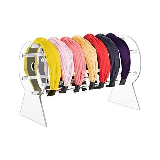 Headband Holder, Hairband Display Stand, Clear Jewelry Organizer for Girl Women
