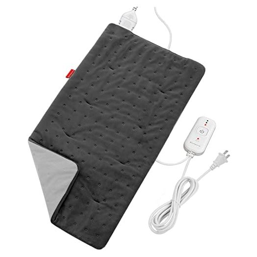 Heating Pad for Cramps, Comfytemp Electric Heating Pad for Back Pain Relief, Small Heating Pad with 3 Heat Settings, 2H Auto Shut Off, Stay On, for Neck and Shoulders, 12 x 24 in, Machine Washable