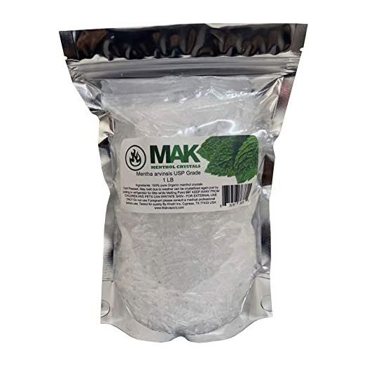 Menthol Crystals 100% Pure Organic Natural Spa Quality in 1 LB Resealable Bag