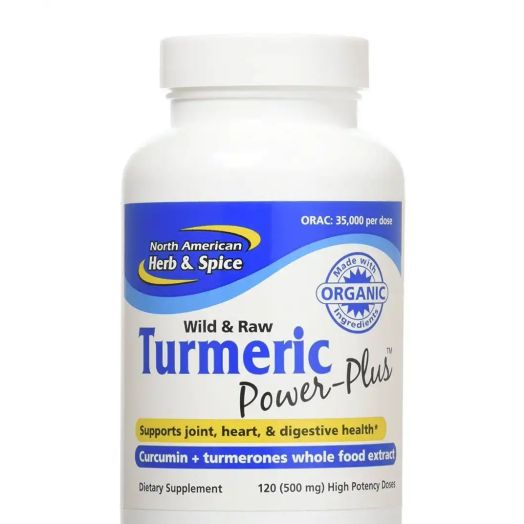 North American Herb and Spice Turmeric Power-Plus 500 mg - 120 Capsules