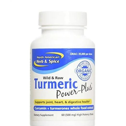North American Herb and Spice Turmeric Power-Plus 500 mg - 60 Capsules