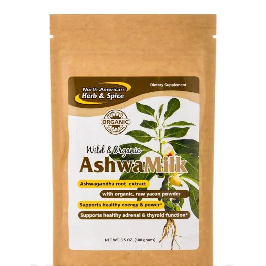North American Herb and Spice Wild & Organic AshwaMilk - 3.5 oz (100 Grams)