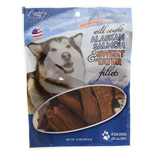 Carolina Prime Pet 45106 Salmon And Sweet Tater Fillets Treat For Dogs ( 1 Pouch), One Size