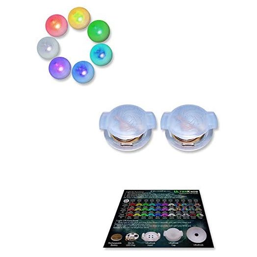 UltraPoi - UltraKnob LED Inserts (Pair (2)) - Rainbow LED Poi | Raves and Concerts