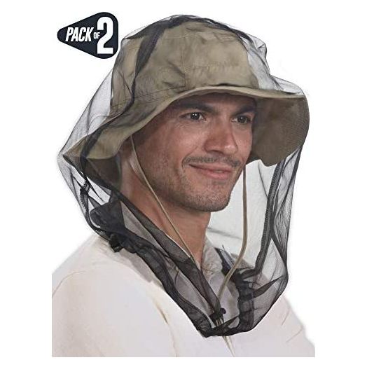 Mosquito Head Net Mesh - Bug Face Netting for Hats - Insect Net Mask Cover from Gnats, No-See-Ums & Midges with Extra Fine Fly Screen Holes - Outdoor Protection / Shield for Men & Women. Chemical Free