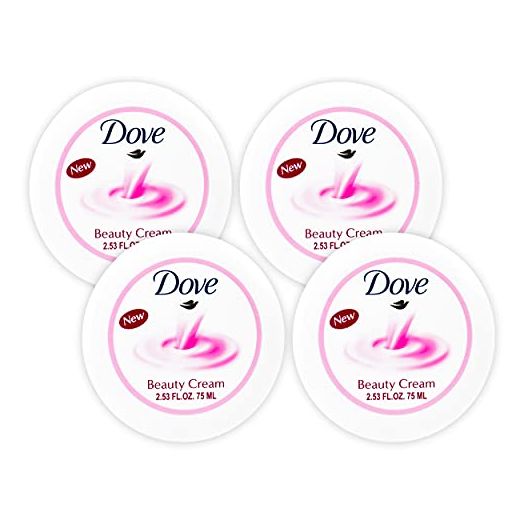 Dove Beauty Cream Pink 4 Pack ~ Dove Cream Oil Body Lotion For Skin Care, Body Care | Dove Beauty Cream Creme De Beaute (2.53 Fl Oz. Each)