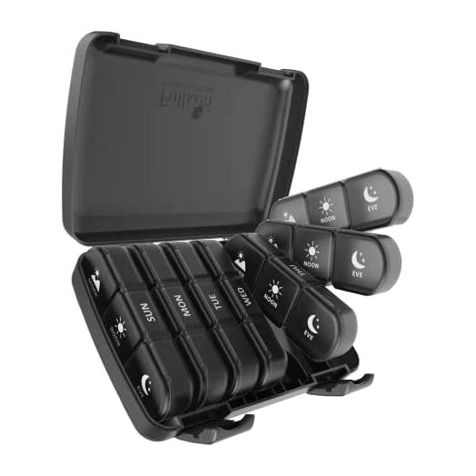 Fullicon Pill Organizer 3 Times a Day, Large Weekly Pill Case 7 Day, Daily Pill Box with 21 Compartments