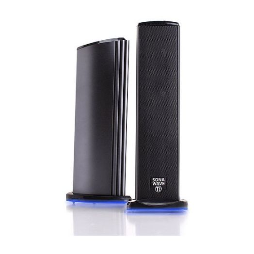 GOgroove SonaVERSE Ti USB Powered Computer Speakers with Dual Drivers and Glowing LED Base for Laptop and Desktop Computers