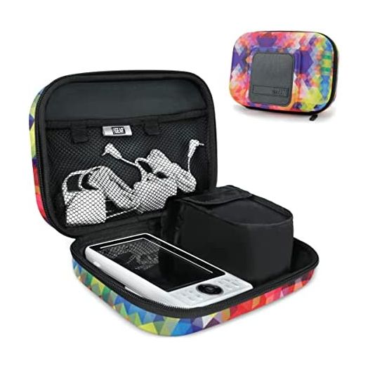 USA Gear Baby Monitor Case - Baby Camera Monitor Case Compatible with Vtech Digital Video Baby Monitor, Cameras, and Accessories with Customizable Interior & Scratch-Resistant Lining - Geometric