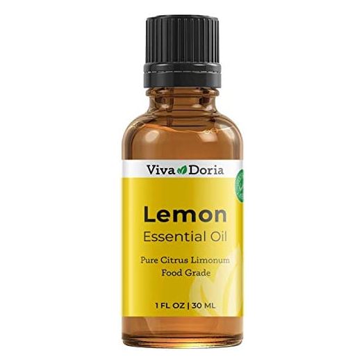 Viva Doria 100% Pure Lemon Essential Oil, Undiluted, Food Grade, 30 mL (1 Fl Oz)