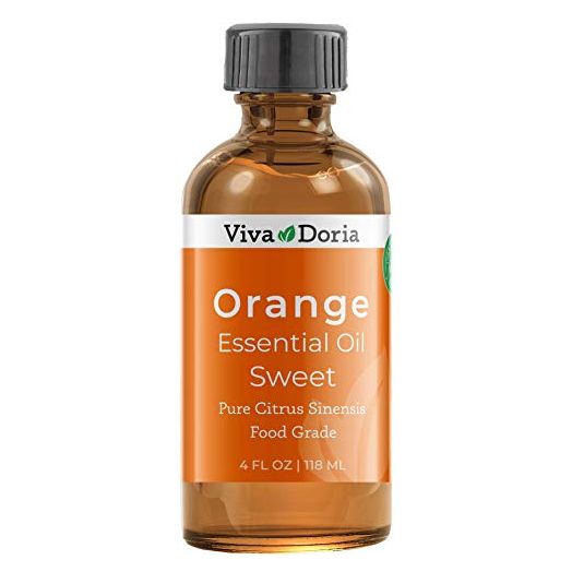 Viva Doria 100% Pure Sweet Orange Essential Oil, Undiluted, Food Grade, 118 mL (4 Fl Oz) …
