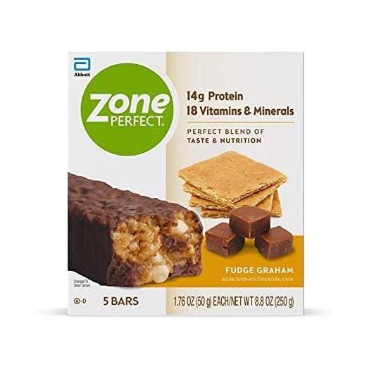 ZonePerfect Protein Bars, 18 vitamins & minerals, 14g protein, Nutritious Snack Bar, Fudge Graham, 5 Count
