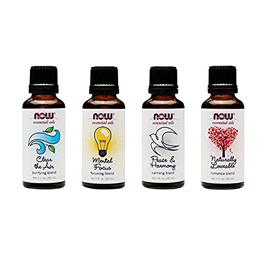 Now Foods: Mood Lifting Variety Essential Oil Blends, 1oz Each (4 Pack)