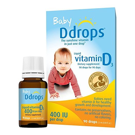 Ddrops Baby Liquid Vitamin D3 Supplement 400 Iu - 0.08 Fl Oz - 2 Pk