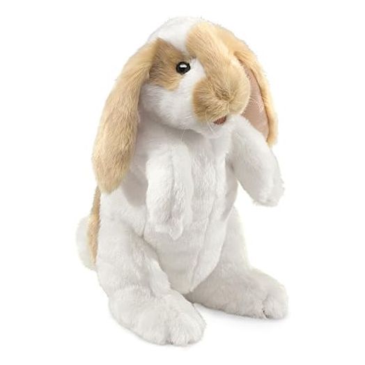 Folkmanis Standing Lop Rabbit Hand Puppet, White, 1 EA