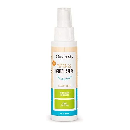 Oxyfresh Advanced Pet Dental Spray – Instant Pet Fresh Breath: Easiest No Brushing Pet Dental Solution for Dogs and Cats – Best Way to Fight Pet Plaque, Keep Teeth & Gums Healthy. 3oz.