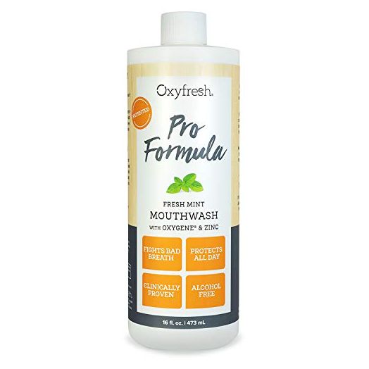 Oxyfresh Pro Formula Fresh Mint Mouthwash, Patented Zinc Mouthwash for All Day Fresh Breath & Healthy Gums