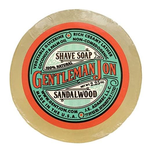 Gentleman Jon Sandalwood Shave Soap, Glycerine 2.25oz