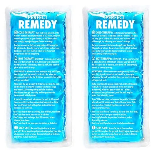 Gel Ice Packs for Injuries Reusable Gel (2 Pack) Reusable Hot Pack & Cold Pack Compress for Injury, Pain Relief, Rehabilitation, Flexible Therapy, for Knee, Back, Neck, Wrist, Ankle (Blue)