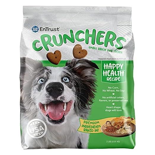 Blue Seal EnTrust CRUNCHERS Dog Treats | Oven Baked, Premium Ingredients | Happy Health Recipe | 2 Pound Bag