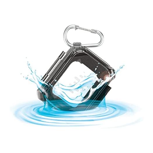 iLuv All Weather Protection Earphone Case, IPX8 Waterproof, Dustproof, Shockproof, Scratchproof, Carabiner; Compatible with Apple Airpods, Samsung Buds, Beats Studio Buds & Most Wireless Earphones