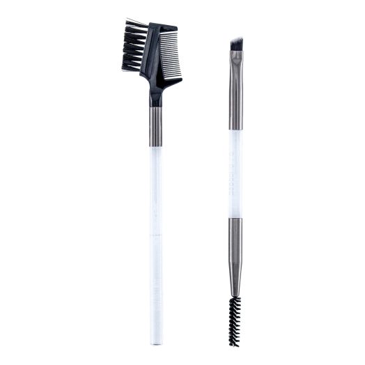 Japonesque Eyebrow & Eye Dual Ended Makeup Brush Set, 2 Piece