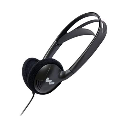 Williams Sound HED 027 Heavy-Duty Folding Mono Headphones, Adult Size, 100mW Max Power Input, 3.5mm Plug, 39" Cord, Compatible with Williams AV Receivers and Pocketalkers, Black