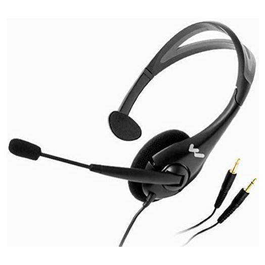 Williams Sound MIC 044 2P Noise-Cancelling 2-Plug Headset Microphone, Black; Use with IC-2 Interpreter Console, PPA T27 Transmitter, PFM/PPA T46 Transmitter and DLT 300 transceiver