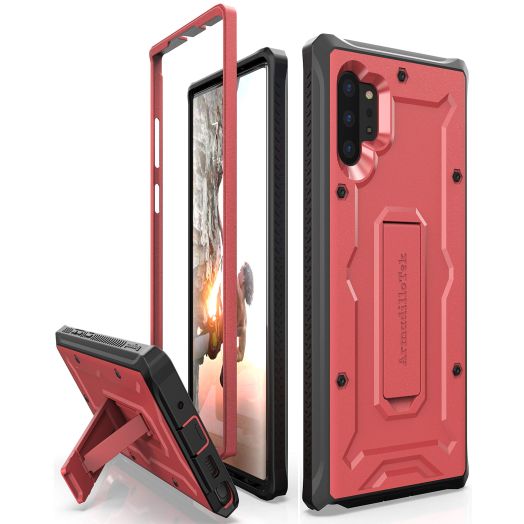 ArmadilloTek Vanguard Designed for Samsung Galaxy Note 10+Plus Case (2019 Release) Military Grade Full-Body Rugged with Kickstand Without Built-in Screen Protector - Red