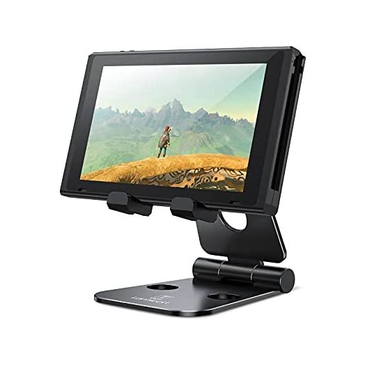 Lamicall Adjustable Phone Tablet Stand, Playstand for Switch, Foldable Desk Holder Dock, Compatible with iPad Mini, 9.7'' iPad Pro Air, Phone 12 Mini 11 Pro Xs Xs Max Xr X 8 7 6 6s Plus SE (4-10'')