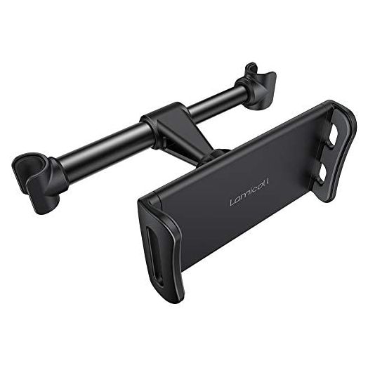Car Headrest Mount, Lamicall Tablet Headrest Holder - Stand Cradle Compatible with Devices Such as iPad Pro Air Mini, Galaxy Tabs, Other 4.7 -10.5" Cellphones and Tablets - Black