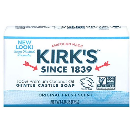 Kirk's Castile: Coco Castile Bar Soap, Original 4 oz (2 pack)