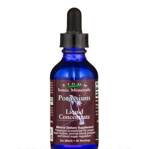 Eidon Ionic Minerals Liquid Potassium - 2 oz (60 ml) Concentrate (Glass Bottle)