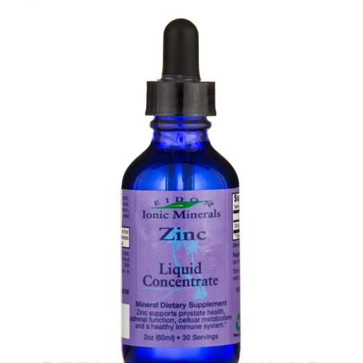 Eidon Ionic Minerals Liquid Zinc - 2 oz (60 ml) Concentrate (Glass Bottle)