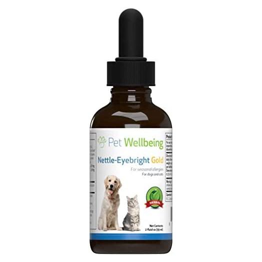 Pet Wellbeing - Nettle-Eyebright Gold for Cats - Natural Support for Season Allergies in Cats - 2oz (59ml)