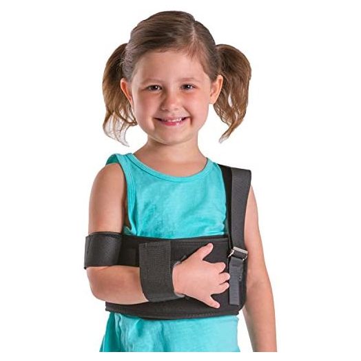 BraceAbility Pediatric Shoulder Immobilizer, Child Size Arm Sling Stabilizer