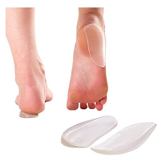 BraceAbility Medial & Lateral Heel Wedge Silicone Insoles (Pair) - Supination & Pronation Corrective Adhesive Shoe Inserts for Foot Alignment, Knock Knee Pain, Bow Legs, Osteoarthritis