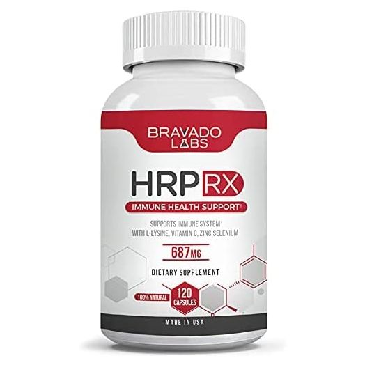 Bravado Labs Herpees Supplement with Super Lysine (120 Capsules)