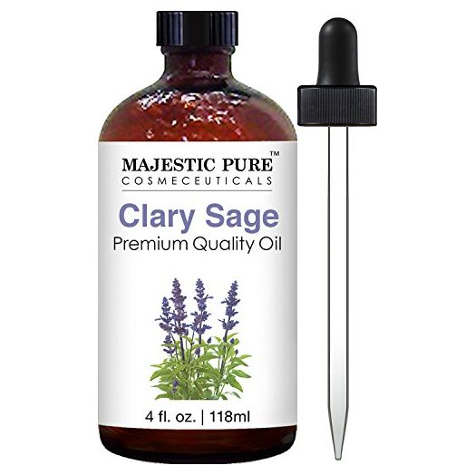 MAJESTIC PURE Clary Sage Oil Premium Quality, 4 Fl Oz