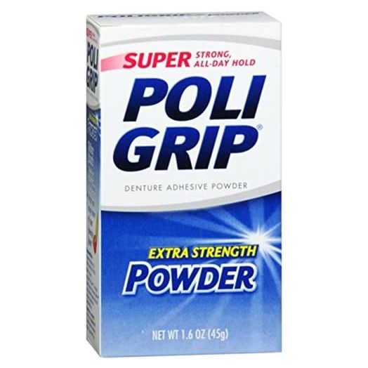Super POLI-GRIP Powder 12hr Hold 1.6oz 3pk