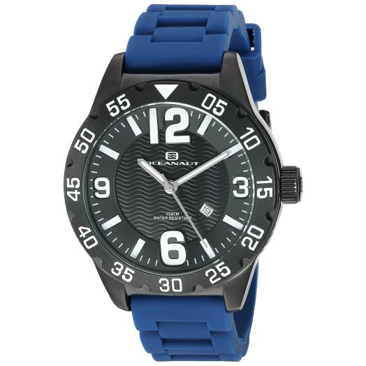 Oceanaut Men's 'Aqua One' Quartz Stainless Steel and Silicone Watch, Color:Blue (Model: OC2713)