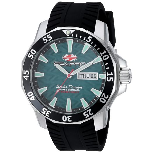 Men's SP8318 Scuba Dragon Diver LTD Analog Display Quartz Black Watch