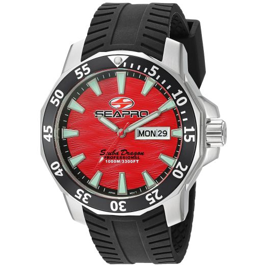 Men's SP8317 Scuba Dragon Diver LTD Analog Display Quartz Black Watch