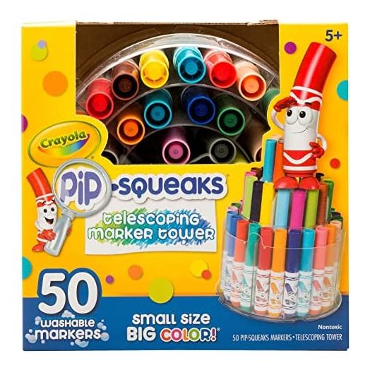 Crayola Pip Squeaks Marker Set, 50 Washable Markers