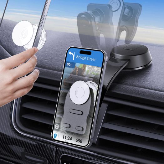 Socket Car Mount for Dashboard Windshield,Bendable Car Phone Holder for Socket Grip,Powerful Suction Cup Phone Holder Fits All Smartphones with Socket