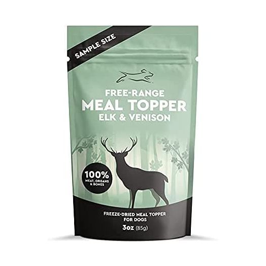 EBPP Free Range Dog Food Topper - Freeze Dried Raw Dog Food - Elk & Venison Dog Food Additives - Made in The USA