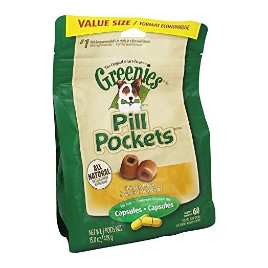Greenies Pill Pocket Chicken Flavor Dog Treats Large - 60 Treats (Capsules)